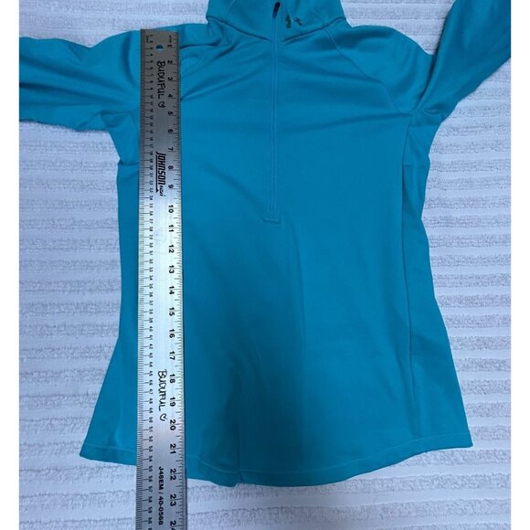 Under Armour Women's ColdGear 1/2 Zip Pullover Top Baselayer Blue Small/Medium - Picture 8 of 8